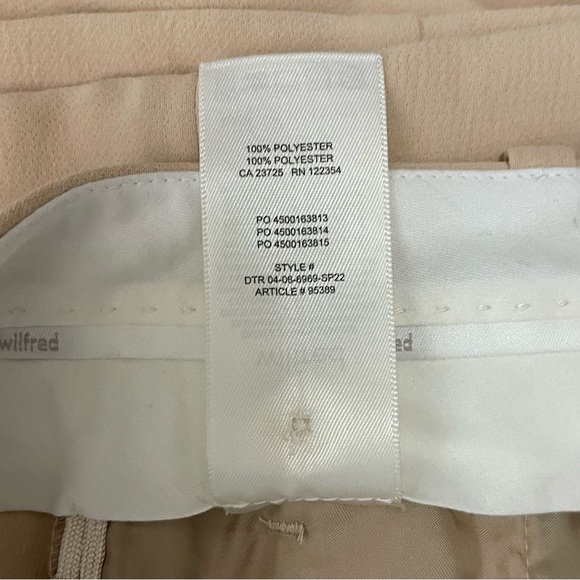 ARITZIA NWT Wilfred Labyrinth Trouser Short Size 00 in Flax Beige - Picture 7 of 8
